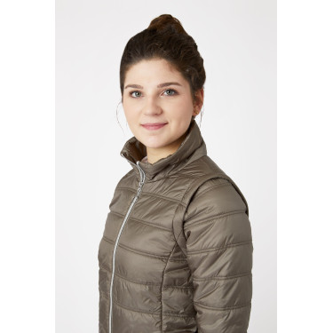 Plumífero Horze Natalie con mangas desmontables para mujer Marrón colmenilla Marr&amp;amp;amp;oacute;n