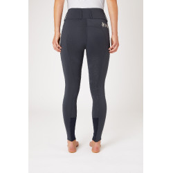 Pantalón de equitación de asiento completo Meghan B Vertigo de talle alto para mujer Azul marino oscuro