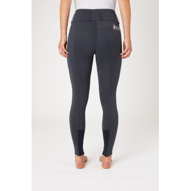 Pantalón de equitación de asiento completo Meghan B Vertigo de talle alto para mujer Azul marino oscuro