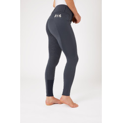 Pantalón de equitación de asiento completo Meghan B Vertigo de talle alto para mujer Azul marino oscuro