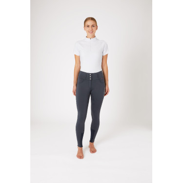 Pantalón de equitación de asiento completo Meghan B Vertigo de talle alto para mujer Azul marino oscuro
