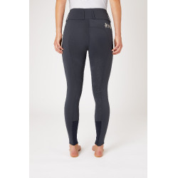 Pantalón de equitación de asiento completo Meghan B Vertigo de talle alto para mujer Azul marino oscuro