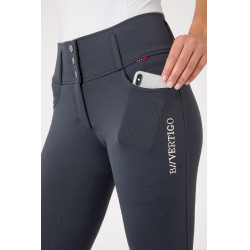 Pantalón de equitación de asiento completo Meghan B Vertigo de talle alto para mujer Azul marino oscuro