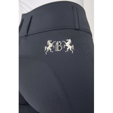 Pantalón de equitación de asiento completo Meghan B Vertigo de talle alto para mujer Azul marino oscuro