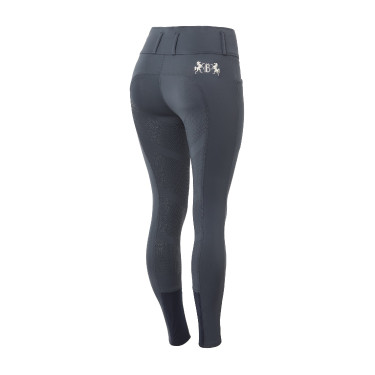 Pantalón de equitación de asiento completo Meghan B Vertigo de talle alto para mujer Azul marino oscuro