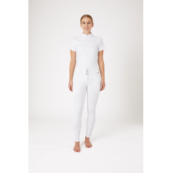 Pantalón de equitación de asiento completo Meghan B Vertigo de talle alto para mujer Blanco