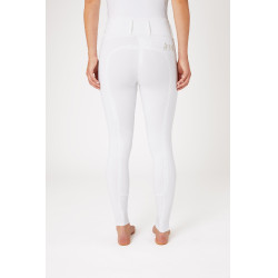 Pantalón de equitación de asiento completo Meghan B Vertigo de talle alto para mujer Blanco