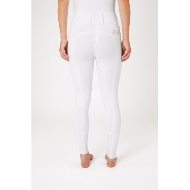 Pantalón de equitación de asiento completo Meghan B Vertigo de talle alto para mujer Blanco
