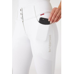 Pantalón de equitación de asiento completo Meghan B Vertigo de talle alto para mujer Blanco