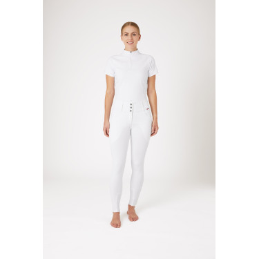 Pantalón de equitación de asiento completo Meghan B Vertigo de talle alto para mujer Blanco