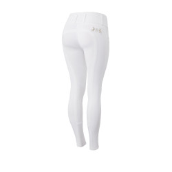 Pantalón de equitación de asiento completo Meghan B Vertigo de talle alto para mujer Blanco
