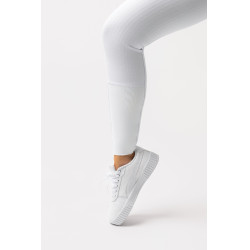 Pantalón de agarre integral para todas las estaciones Horze Mira Blanco / azul turquesa Pantalón de agarre integral para todas las estaciones Horze Mira Blanco / azul turquesa