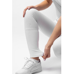 Pantalón de agarre integral para todas las estaciones Horze Mira Blanco / azul turquesa Pantalón de agarre integral para todas las estaciones Horze Mira Blanco / azul turquesa