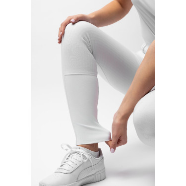 Pantalón de agarre integral para todas las estaciones Horze Mira Blanco / azul turquesa Pantalón de agarre integral para todas las estaciones Horze Mira Blanco / azul turquesa