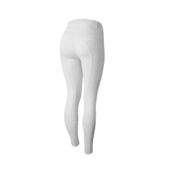 Pantalón de agarre integral para todas las estaciones Horze Mira Blanco / azul turquesa Pantalón de agarre integral para todas las estaciones Horze Mira Blanco / azul turquesa