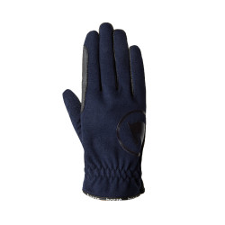 Guantes de equitación de verano Horze Nichelle para mujer Azul marino oscuro
