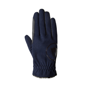 Guantes de equitación de verano Horze Nichelle para mujer Azul marino oscuro