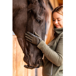 Guantes de equitación de verano Horze Leni para mujer Verde escarabajo Guantes de equitación de verano Horze Leni para mujer Verde escarabajo