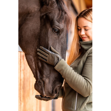 Guantes de equitación de verano Horze Leni para mujer Verde escarabajo Guantes de equitación de verano Horze Leni para mujer Verde escarabajo