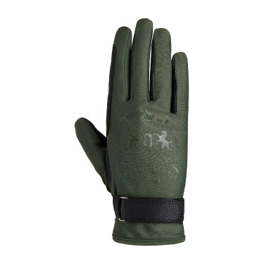 Guantes de equitación B Vertigo Laia para mujer con logotipo impreso Verde escarabajo