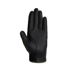 Guantes de equitación B Vertigo Laia para mujer con logotipo impreso Verde escarabajo