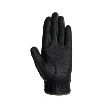 Guantes de equitación B Vertigo Laia para mujer con logotipo impreso Verde escarabajo