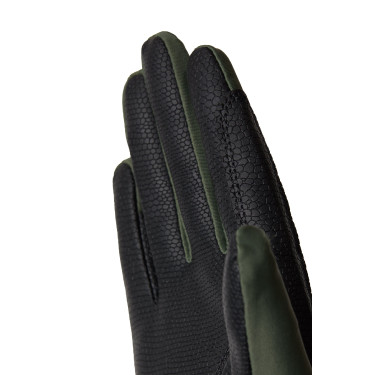 Guantes de equitación B Vertigo Laia para mujer con logotipo impreso Verde escarabajo
