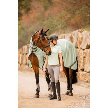 Cobertura anti-moscas para montar a caballo Horze Paso Fino con cuello desmontable y protección UV Arroyo verde
