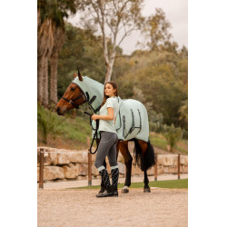 Cubre-moscas Horze Paso Fino con cuello incorporado y protección UV Arroyo verde