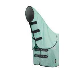 Cobertura antimoscas Horze Paso Fino con cuello desmontable y protección UV Arroyo verde