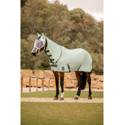 Cobertura antimoscas Horze Paso Fino con cuello desmontable y protección UV Arroyo verde