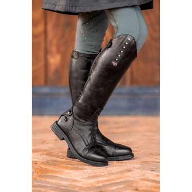 Botas Horze Portland para niño con strass Negro