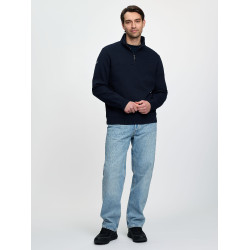 Sudadera con cremallera LeMieux para hombre Marino Azul marino