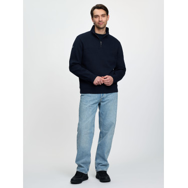 Sudadera con cremallera LeMieux para hombre Marino Azul marino