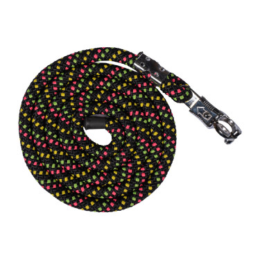 Línea HKM Neon Flash con mosquetón de apertura rápida Negro