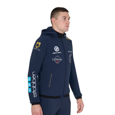 Chaqueta softshell para hombre Equestro New Style Multilogo Americana marina Azul marino Chaqueta softshell para hombre Equestro New Style Multilogo Americana marina Azul marino