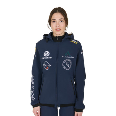 Chaqueta Softshell Equestro New Style Multilogo Americana marina Azul marino Chaqueta Softshell Equestro New Style Multilogo Americana marina Azul marino