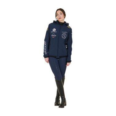 Chaqueta Softshell Equestro New Style Multilogo Americana marina Azul marino Chaqueta Softshell Equestro New Style Multilogo Americana marina Azul marino