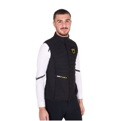 Chaleco sin mangas para hombre Equestro de corte slim en tejido técnico Negro Chaleco sin mangas para hombre Equestro de corte slim en tejido técnico Negro