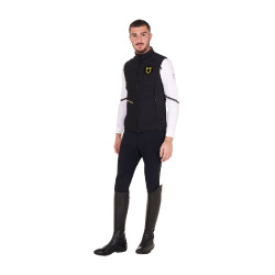 Chaleco sin mangas para hombre Equestro de corte slim en tejido técnico Negro Chaleco sin mangas para hombre Equestro de corte slim en tejido técnico Negro