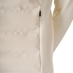 Chaleco sin mangas para mujer Equestro con cremallera en mezcla técnica Blanco antiguo Beige Chaleco sin mangas para mujer Equestro con cremallera en mezcla técnica Blanco antiguo Beige