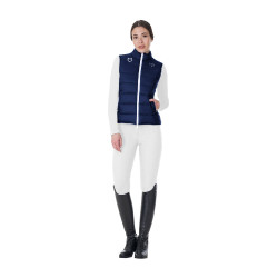 Chaleco sin mangas para mujer Equestro x FISE corte slim Americana marina Azul marino