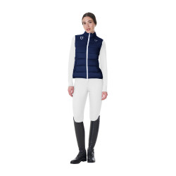 Chaleco sin mangas para mujer Equestro x FISE corte slim Americana marina Azul marino