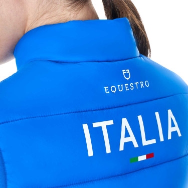Chaleco sin mangas para mujer Equestro x FISE corte slim Azul de Savoie
