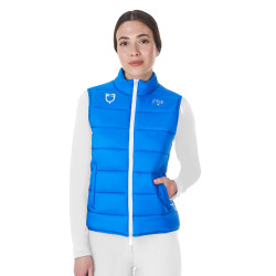 Chaleco sin mangas para mujer Equestro x FISE corte slim Azul de Savoie