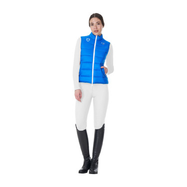 Chaleco sin mangas para mujer Equestro x FISE corte slim Azul de Savoie