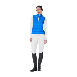 Chaleco sin mangas para mujer Equestro x FISE corte slim Azul de Savoie