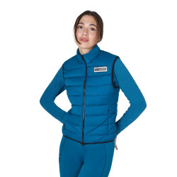 Chaleco sin mangas para mujer Equestro de nailon Coral azul
