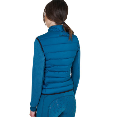 Chaleco sin mangas para mujer Equestro de nailon Coral azul