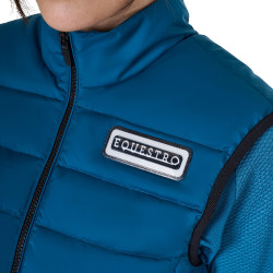 Chaleco sin mangas para mujer Equestro de nailon Coral azul